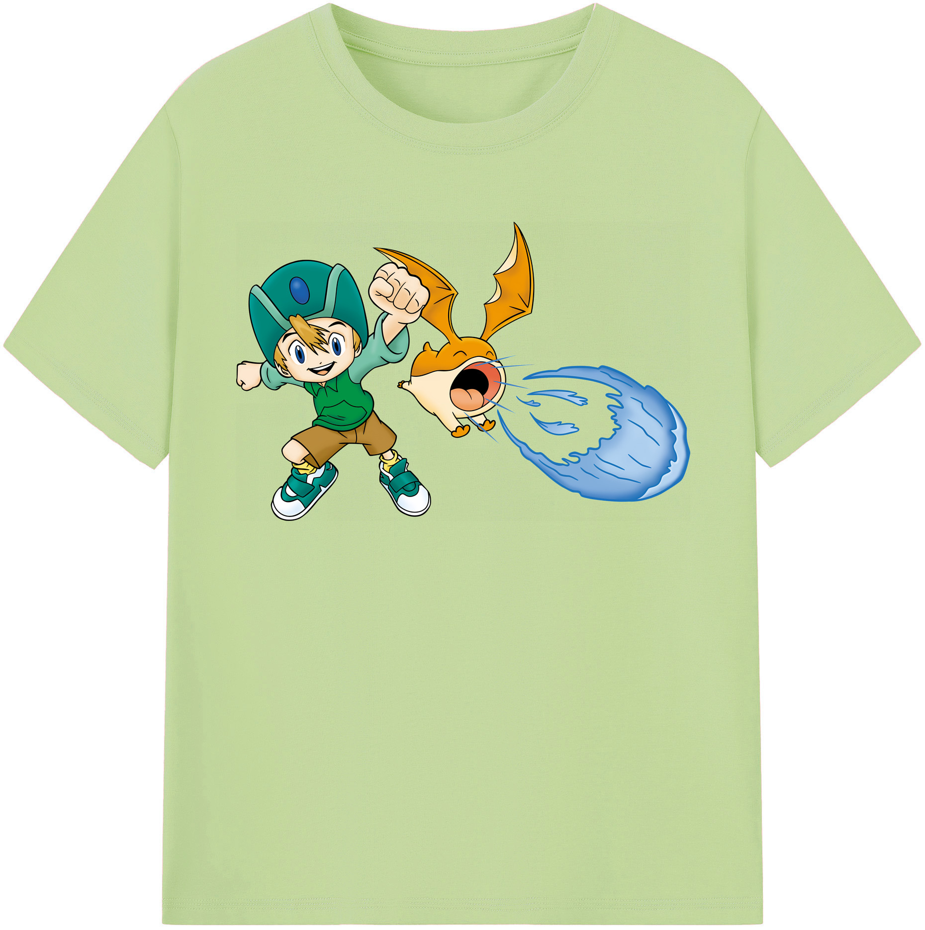 （画像用） Digimon デジタルモンスター/デジモン 綿100％半袖Tシャツ（フロントプリント）